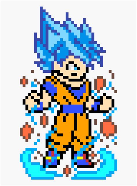 Goku Ssj Pixel Art, HD Png Download - kindpng