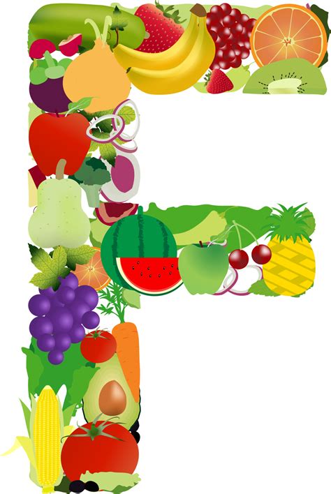letras do alfabeto de frutas e legumes 9897936 PNG