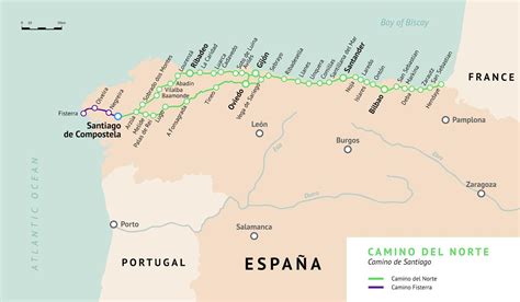 Camino de santiago northern route map - holfcore