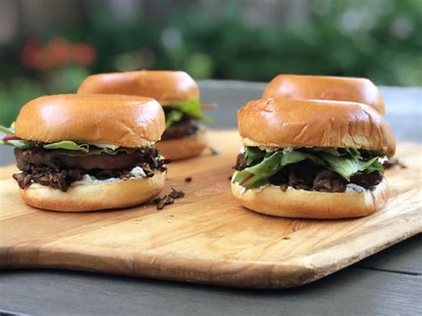 Capital Grille Steak Sandwiches with Herbed Cream Cheese and Mushrooms – Tonja's Table