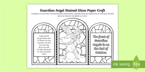 Guardian Angel Stained Glass Paper Craft (Teacher-Made)