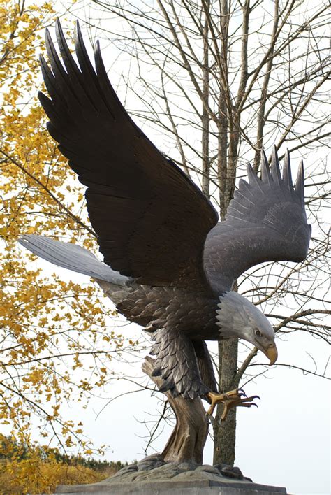 Eagle Monument - Bronze Bald Eagle Sculpture by Mike Curtis