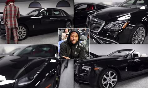 Floyd Mayweather shows off his astonishing £1.5m fleet of luxury cars | Daily Mail Online