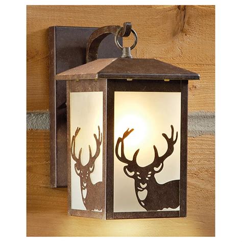 CASTLECREEK™ Rustic Outdoor Wall Lantern - 225944, Solar & Outdoor Lighting at Sportsman's Guide