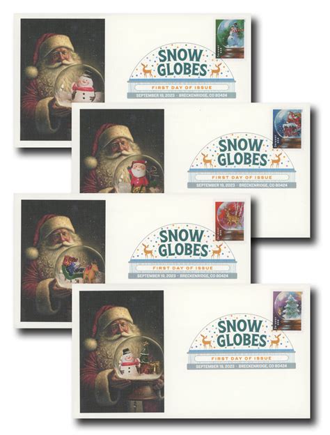 5816-19 FDC - 2023 First-Class Forever Stamps - Christmas Snow Globes ...