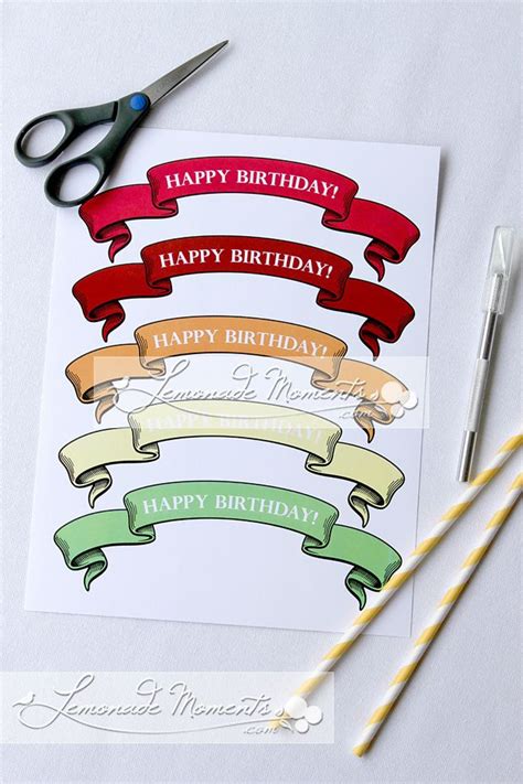 Free Cake Banner Printables | Cake banner, Happy birthday printable ...