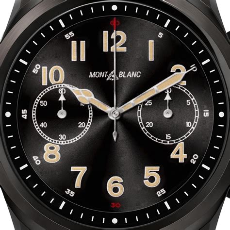 Montblanc Summit 2 Stainless Steel Black Leather Band Watch