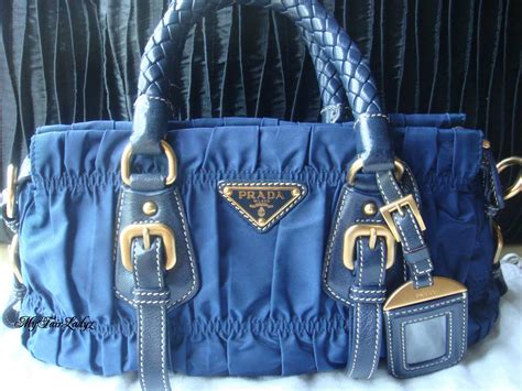 MyFairLadyz: Prada - Tessuto Gaufre Tote (bluette)