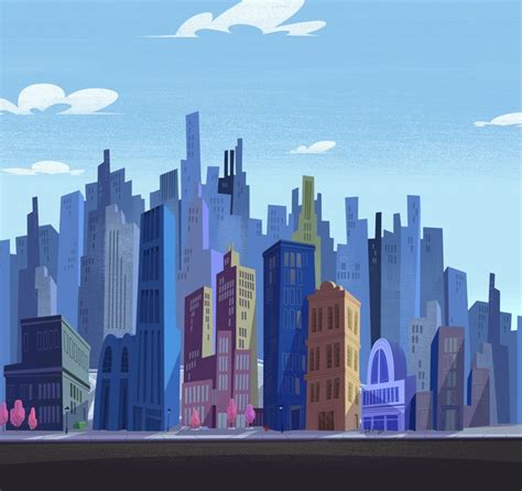 city 1 | Animation background, Cartoon background, Colorful backgrounds