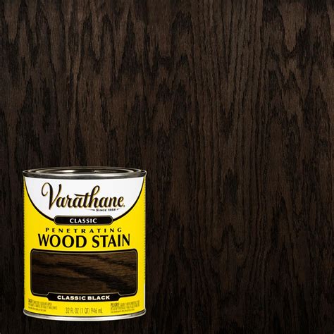 Varathane 1 qt. Black Classic Wood Interior Stain-349558 - The Home Depot | Staining wood, Black ...