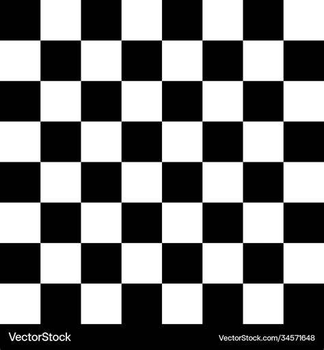 Blank black and white chess board background Vector Image