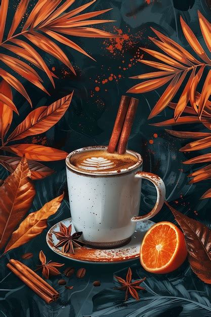 Premium Photo | Chai Latte Tea Leaves and Cinnamon Sticks Decoration ...