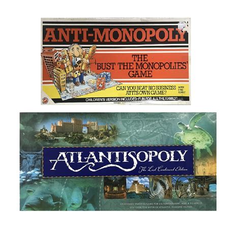 Themed Monopoly Board Games Choose From: Anti-monopoly / Atlantisopoly ...