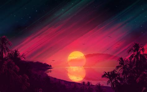 Retro Beach Art Wallpaper, HD Artist 4K Wallpapers, Images and Background - Wallpapers Den