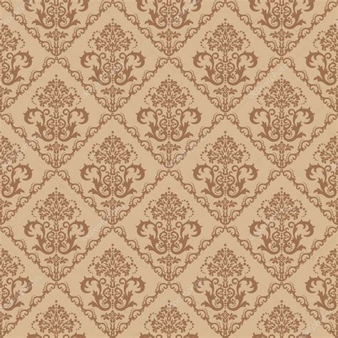 Seamless brown floral wallpaper — Stock Vector © lina_s #4534638