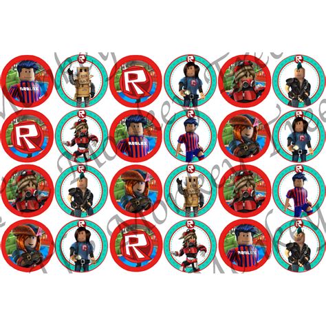 Roblox Fondant Edible Cupcake Toppers - set of 24 - The Monkey Tree