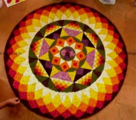 Onam Pookalam Designs And Themes For Competitions - Life Chilli Kolam Rangoli, Flower Rangoli ...