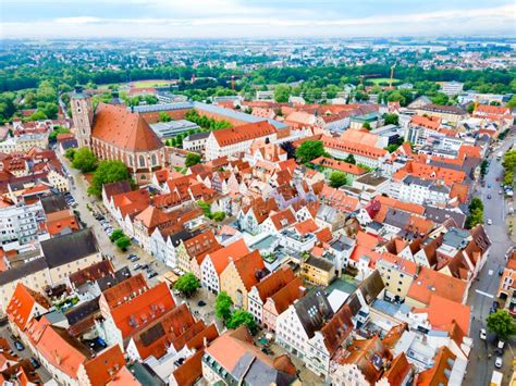 Ingolstadt Old Town Aerial Panoramic View Stock Image - Image of ...