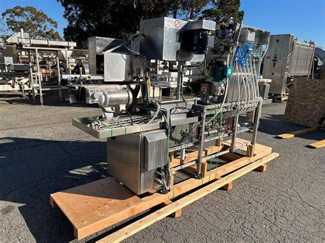 Used Pneumatic Scale Angelus CB50F Inline 6 Head Can FIller and Seamer