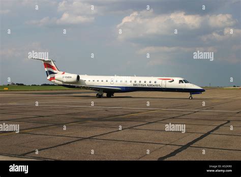 Embraer EMB 145 regional jet commuter aircraft Stock Photo - Alamy