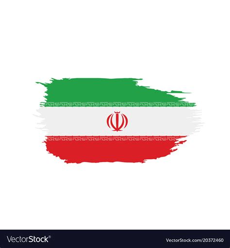 Iran flag Royalty Free Vector Image - VectorStock