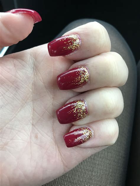 Red And Gold Nails - Nail Designs