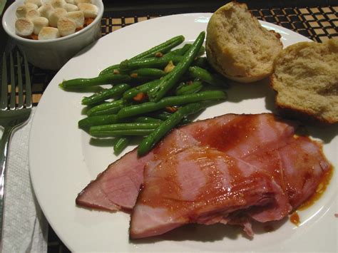 Spring Sunday Dinner: Honey Baked Ham, Mini Sweet Potato Souffle, Green ...