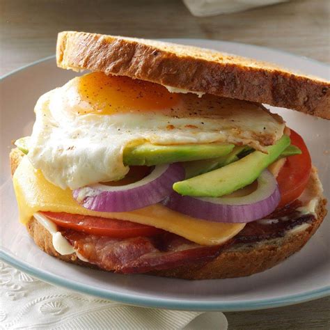 Bacon, Egg & Avocado Sandwiches Recipe | Taste of Home