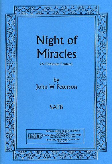 Peterson: Night Of Miracles - (CHRISTMAS CANTATA) (Sheet Music) | Christmas carol book, Miracles ...