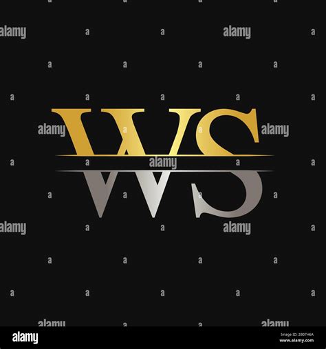 Initial WS Letter Linked Logo. Creative Letter WS Logo Design Vector ...