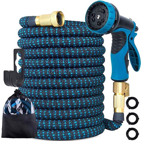 Buy Garden Hose 100 ft Expandable Garden Hose with Triple Layer Latex Core, 3/4" Solid Brass ...