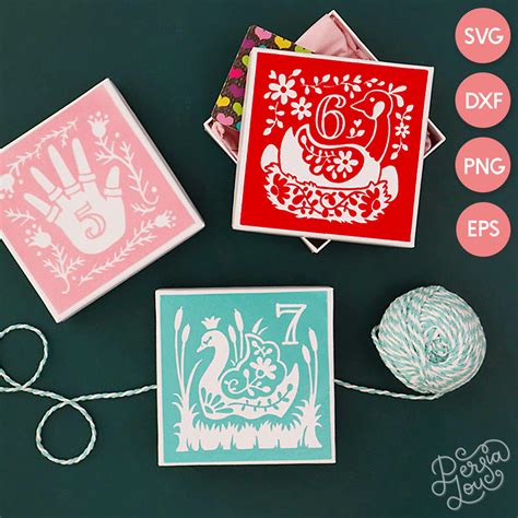 12 Days of Christmas SVG Cut File Bundle – Persia Lou