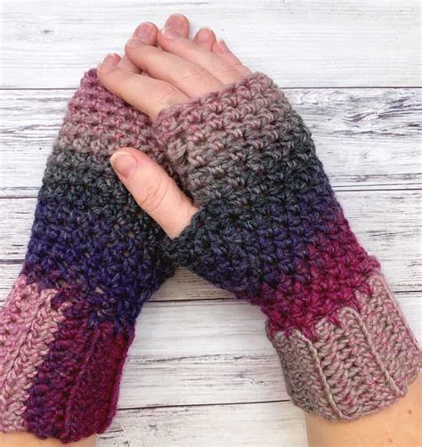 Easy Crochet Fingerless Gloves (Free Pattern) - love. life. yarn.