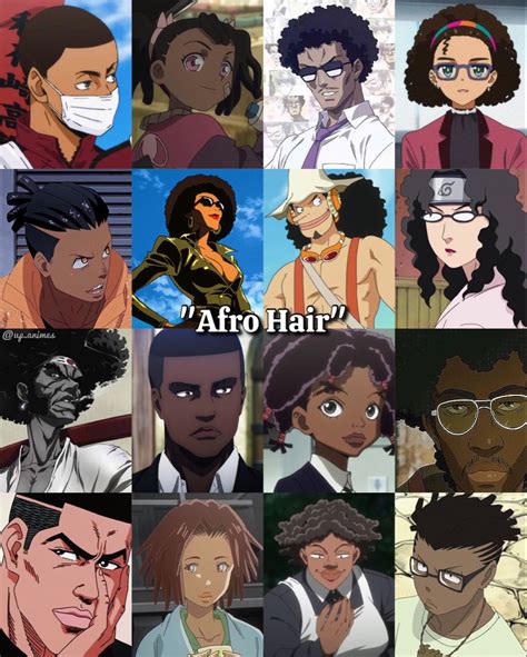 Afro hair Anime | Character art, Cartoon art styles, Anime art