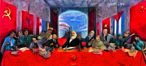 Communist Last Supper Painting by Leonardo Digenio