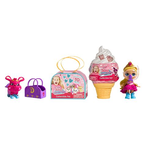 Buy LOVE, DIANA, Kids Diana Show, Fashion Fabulous Collectible Doll and Pet 2-Pack Bundle ...