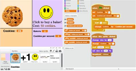 Cookie clicker on Scratch. | ProgrammingMax