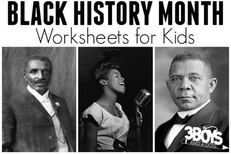 Free worksheets on black American History (African American - Worksheets Library