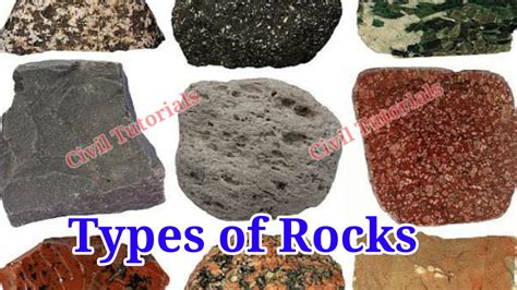 Different types of rocks, Uses of stone - Civil Tutorials