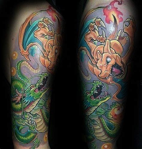 60 Charizard Tattoo Designs für Männer – Pokemon Ink Ideas - Mann Stil | Tattoo | Charizard ...