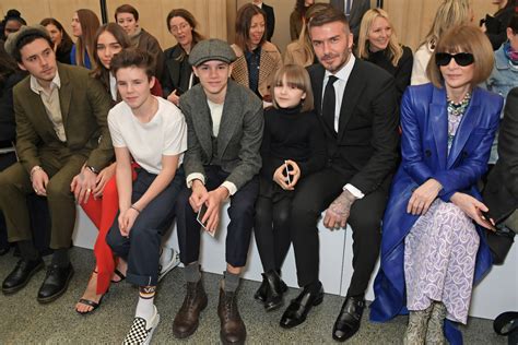 The Beckham family sit front row to support Victoria's London Fashion ...