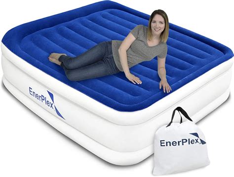 Inflatable Double High Elevated Airbed for Guests with Comfortable Top 80×60×18 INCH Raised 18 ...