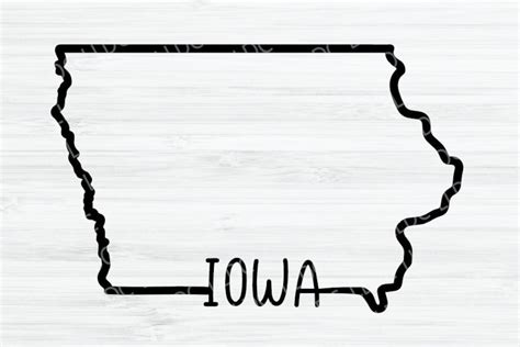 Iowa Outline SVG. Iowa Svg. Iowa Vector File. Iowa Digital File. Iowa ...