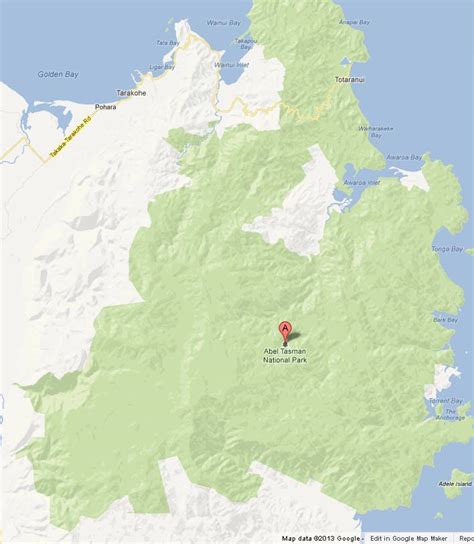 Map of Abel Tasman National Park