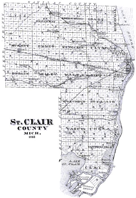 St Clair County Mi Map - Maping Resources