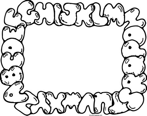 Cartoon Alphabet Coloring Page - Wecoloringpage.com