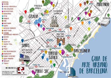 Street art barcelona map - Barcelona street art map (Catalonia Spain)