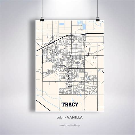 Tracy Map Print Tracy City Map California CA USA Map Poster | Etsy