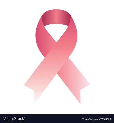 Pink awareness ribbon Royalty Free Vector Image