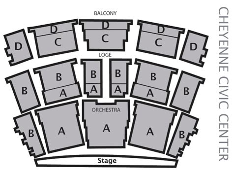 Civic Center seating graphic grey - Cheyenne Symphony Orchestra